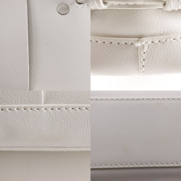 BOTTEGA VENETA White Leather Intrecciato Bag - Picture 12 of 16